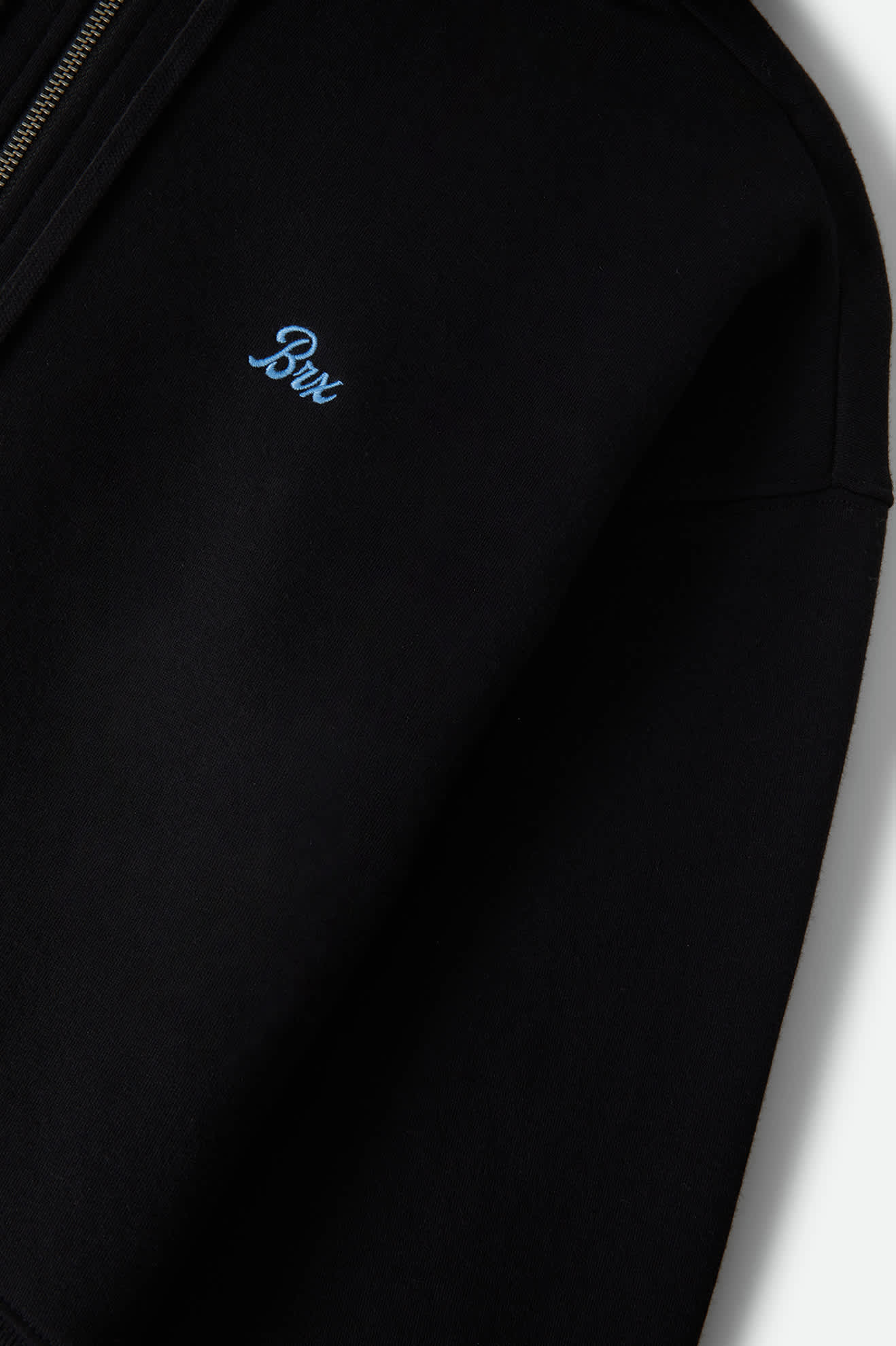 Women's Always Late Full Zip Hoodie in the color Black - Additional Laydown image