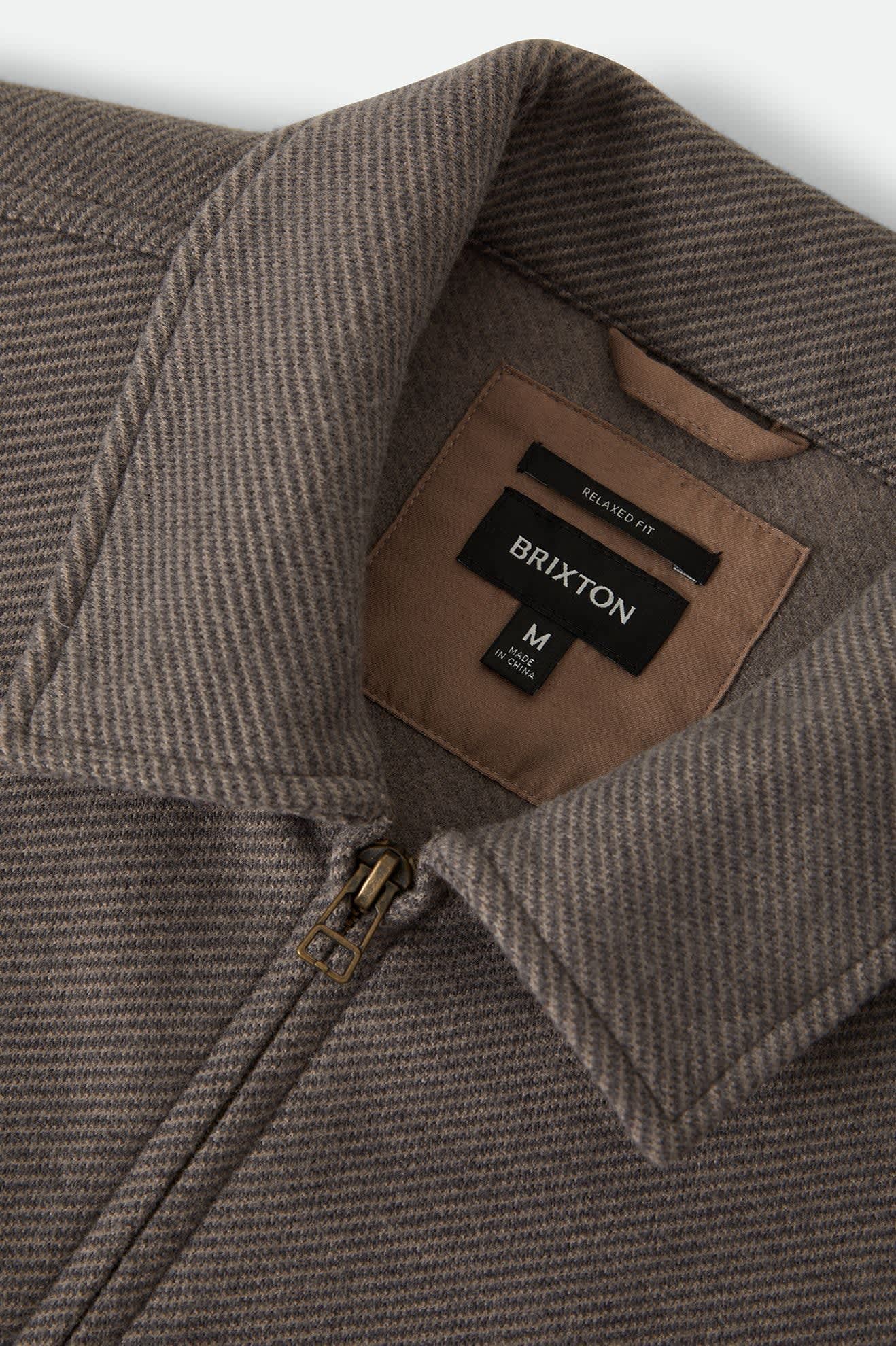Men's Trademark Zip Flannel Jacket in the color Heather Grey - Additional Laydown image