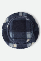 Women's Ellee Cozy Bucket Hat in the color Classic Navy Plaid - Additional Laydown image