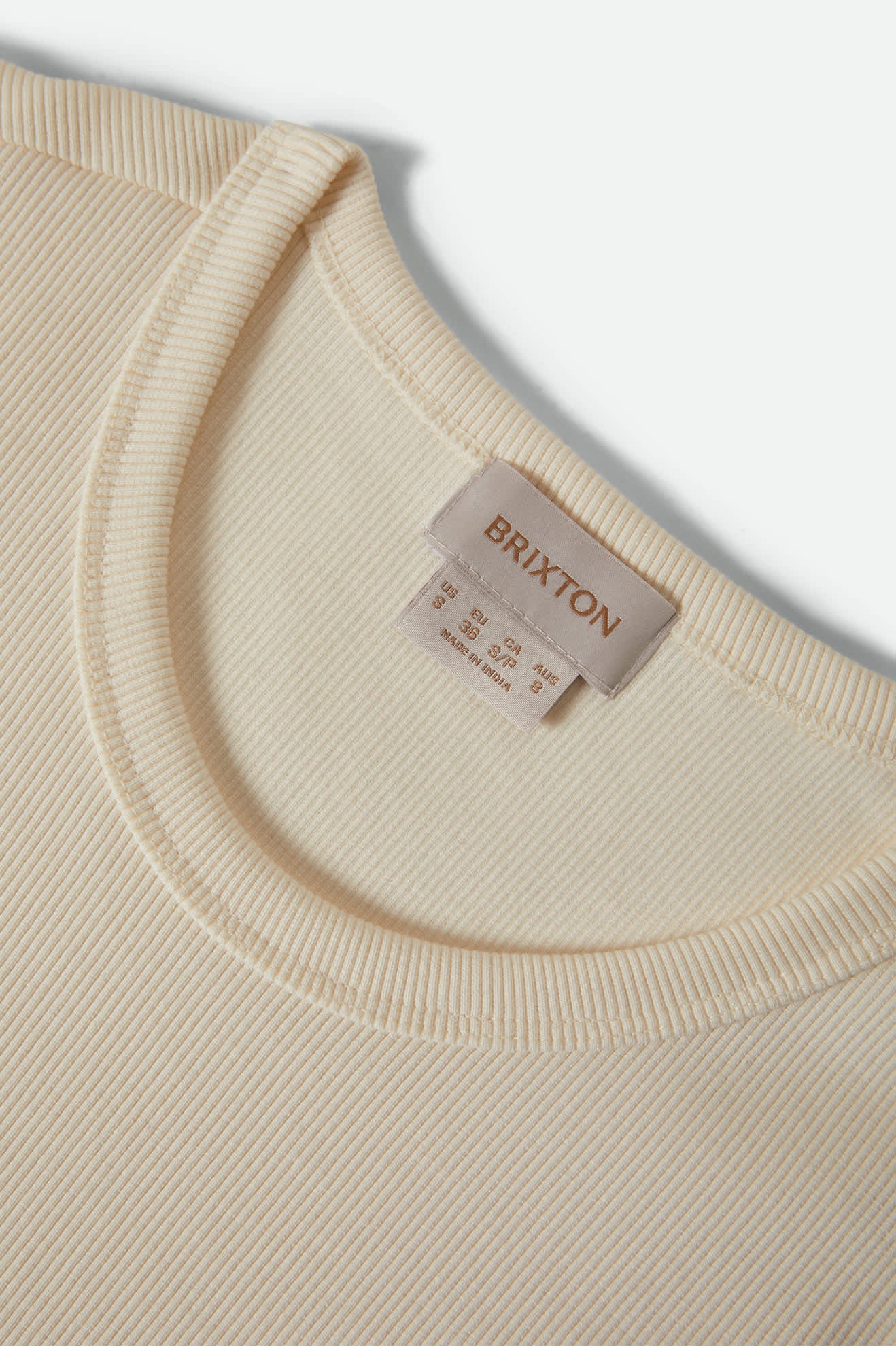 Women's Ribbed Cinch Mini Dress in the color Off White - Additional Laydown image