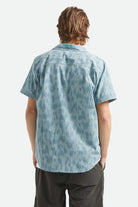 Men's Charter Print Short Sleeve Shirt in the color Trooper Crackle Paint - Men's Back View