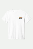 Men's Linwood S/S Standard T-Shirt in the color White/Red Ochre/Curry Yellow - Front Product View