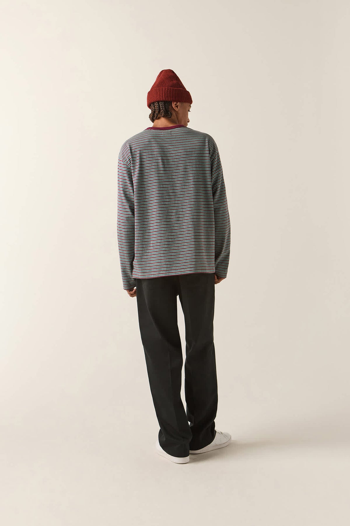 Men's Century Knit Top in the color Ultra Marine Stripe - Additional Fit image