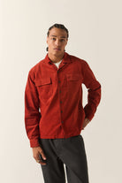 Men's Century Overshirt in the color Washed Brick - Men's Front View