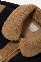 Women's Delilah Sherpa Jacket in the color Khaki/Black Stripe - Additional Laydown image
