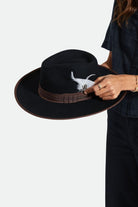 Brixton Unisex Brixton Hat Feather - White/Black | Side fit