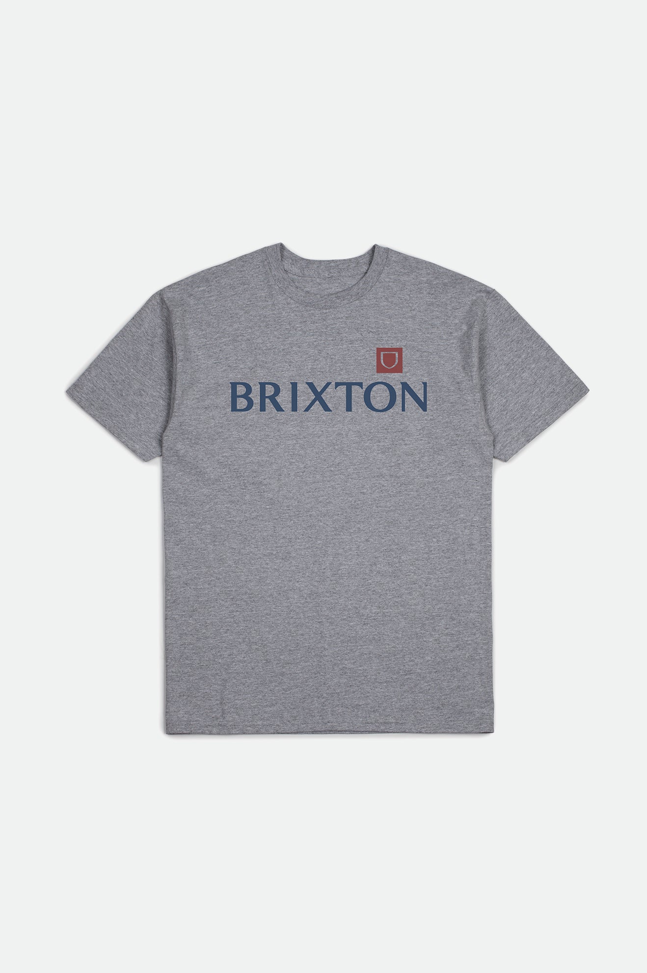 Men's Alpha Shield S/S Tailored Tee - Heather Grey - Front Side