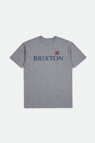 Men's Alpha Shield S/S Tailored Tee - Heather Grey - Front Side